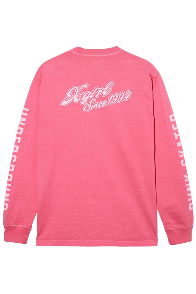 X-girl エックスガール 105241011011 FACE & CURSIVE LOGO L/S 