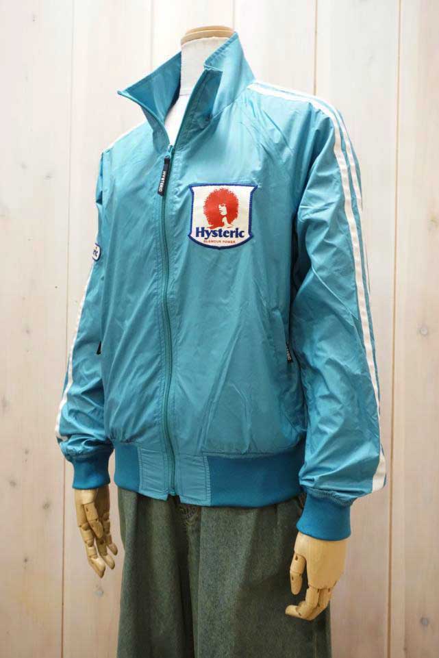 HYSTERIC GLAMOUR ヒステリックグラマー / HYSTERIC GLAMOUR ヒステリックグラマー 01241AB05 GLAMOUR  POWERワッペン スタンドカラーブルゾン BLUE 正規通販 レディース /モロトフカクテル ヒステリックグラマー 正規通販