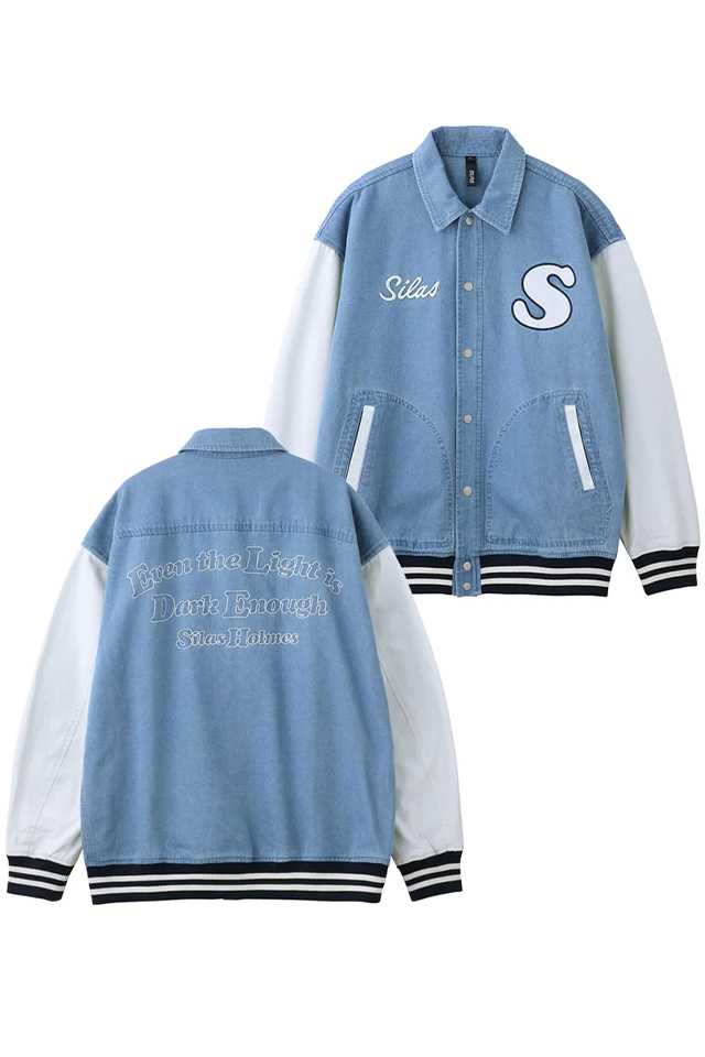 SILAS サイラス 110231021004 DENIM VARSITY JACKET SILAS