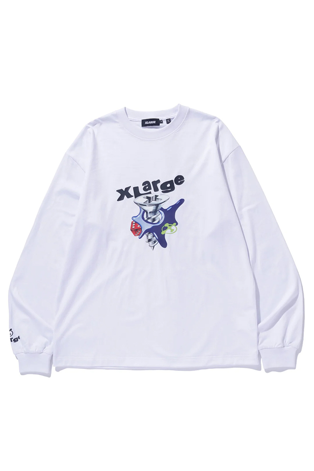 XLARGE エクストララージ / XLARGE エクストララージ 101243011025 RESEARCH L/S TEE ロングスリーブTシャツ  WHITE 正規通販 メンズ レディース /モロトフカクテル ヒステリックグラマー 正規通販