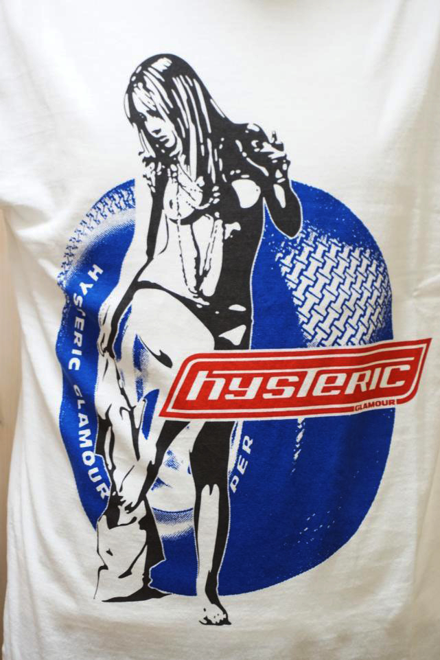 HYSTERIC GLAMOUR ヒステリックグラマー / HYSTERIC GLAMOUR ヒステリックグラマー 02243CL01 HYSTERIC  MOTOR GIRL Tシャツ WHITE 正規通販 メンズ /モロトフカクテル ヒステリックグラマー 正規通販