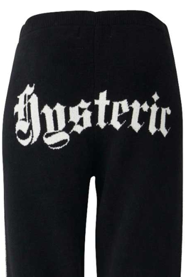 HYSTERIC GLAMOUR ヒステリックグラマー 01233NP01 HYSTERIC TIMESジャカード フレアパンツ BLACK 正規通販  レディース