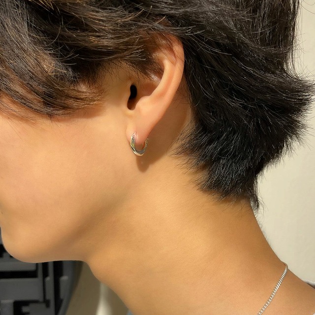 ガルニ K10 Crockery Pierce イエローゴールド ピアス 左耳-