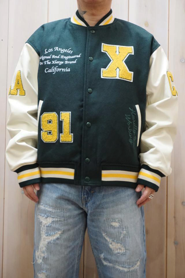 時間指定不可】 XLARGE DENIM VARSITY JACKET スタジャン ジャケット