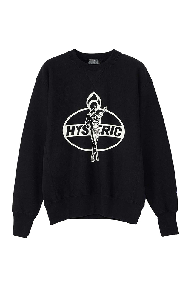 HYSTERIC GLAMOUR ヒステリックグラマー / HYSTERIC GLAMOUR ヒステリックグラマー 02243CS03  DYNAMITE ANGEL スウェット BLACK 正規通販 メンズ /モロトフカクテル ヒステリックグラマー 正規通販