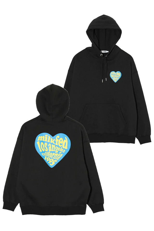 MILKFED. ミルクフェド 103234012010 LOGO IN HEART SWEAT