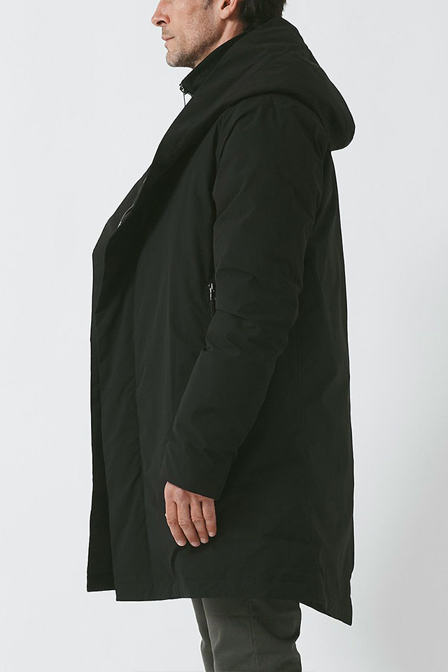 junhashimoto ジュンハシモト / junhashimoto ジュンハシモト 1012420002 WRAP DOWN COAT  ラップダウンコート BLACK 正規通販 メンズ /モロトフカクテル ヒステリックグラマー 正規通販