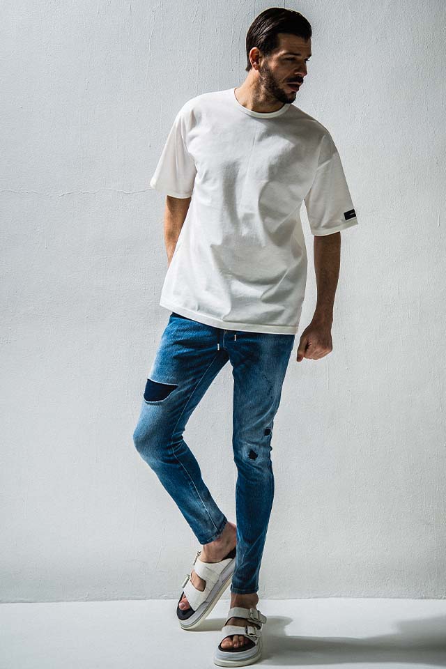 RESOUND CLOTHING リサウンドクロージング / RESOUND CLOTHING リサウンドクロージング RC24-ST-019  Blind DENIM JERSEY ブラインドデニムジャージーンズ INDB 正規通販 メンズ /モロトフカクテル ヒステリックグラマー 正規通販