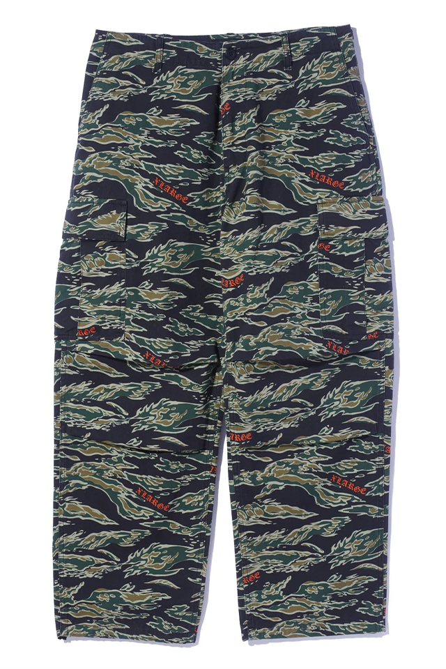 XLARGE エクストララージ 101243031012 CAMO CARGO PANTS カモカーゴパンツ OLIVE 正規通販 メンズ レディース