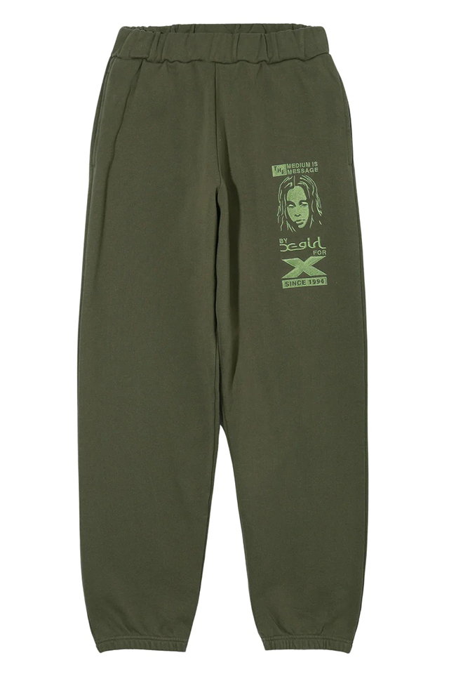 X-girl エックスガール 105243031012 BY X-GIRL FOR X SWEATPANTS スウェットパンツ OLIVE 正規通販 レディース