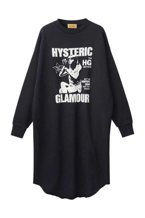 HYSTERIC GLAMOUR ヒステリックグラマー 01243CO05 BEAUTY TIPS ワンピース BLACK 正規通販 レディース