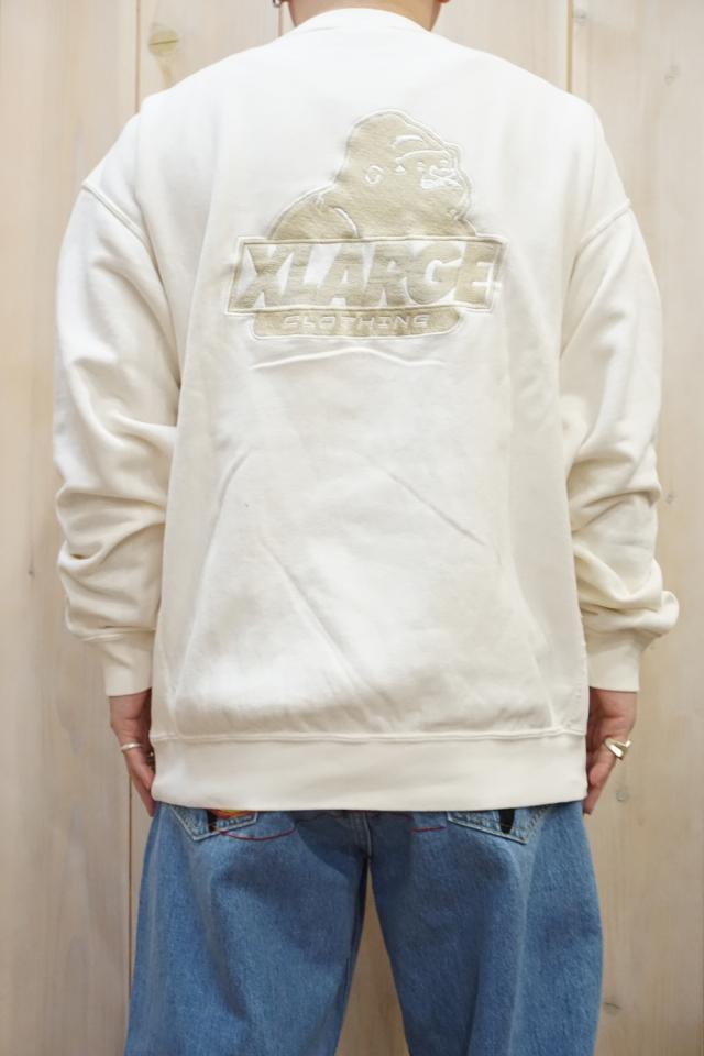 XLARGE エクストララージ 101221012027 XLARGE×Champion OLD OG CREWNECK SWEAT コラボスウェット WHITE 正規通販 メンズ レディース