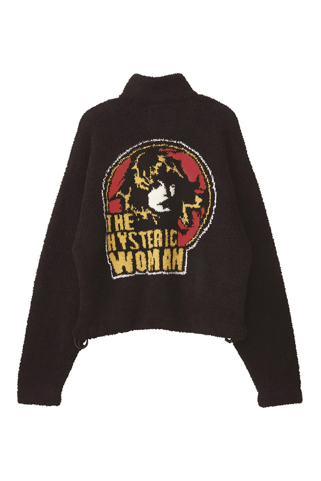 HYSTERIC GLAMOUR ヒステリックグラマー 01243ND05 THE HYSTERIC WOMAN編込 ジャンパー BLACK 正規通販 レディース