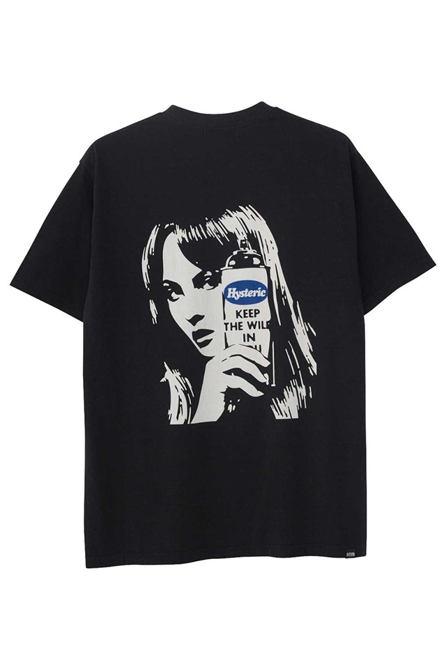 HYSTERIC GLAMOUR ヒステリックグラマー 02243CT04 GRAFFITI GIRL Tシャツ BLACK 正規通販 メンズ