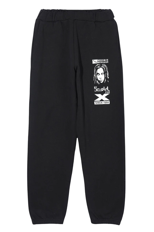 X-girl エックスガール 105243031012 BY X-GIRL FOR X SWEATPANTS スウェットパンツ BLACK 正規通販 レディース