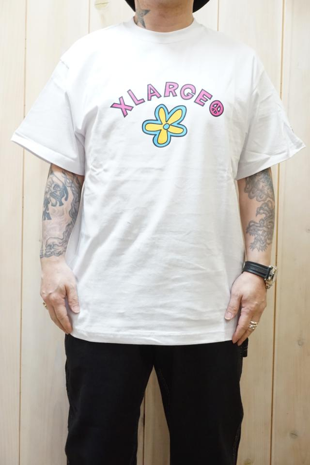 XLARGE エクストララージ 101221011024 PEACE FLOWER S/S TEE XLARGE ショートスリーブTシャツ WHITE 正規通販 メンズ レディース