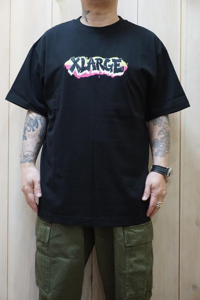 XLARGE エクストララージ 101222011051 GRAFFITI LOGO S/S TEE XLARGE ショートスリーブTシャツ BLACK 正規通販 メンズ レディース