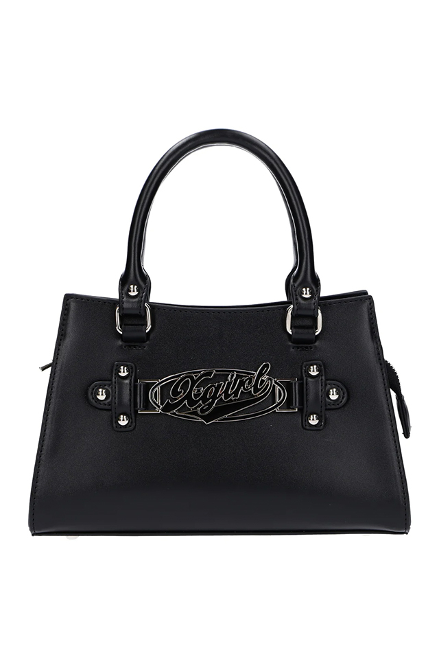 X-girl エックスガール 105251053001 OVAL LOGO BUCKLE 2WAY SHOULDER BAG ショルダーバッグ BLACK 正規通販 レディース