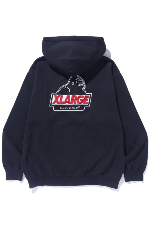 XLARGE エクストララージ 101243012003 SLANTED OG ZIP HOODED SWEATSHIRT ジップパーカー BLACK 正規通販 メンズ レディース