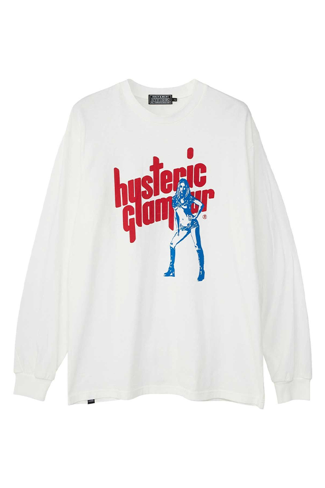 HYSTERIC GLAMOUR ヒステリックグラマー 02243CL03 SOUND VIBRATION Tシャツ WHITE 正規通販 メンズ