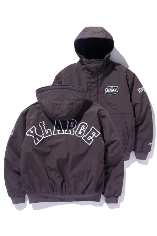 XLARGE エクストララージ 101243021011 NYLON PUFFER JACKET ナイロンパファージャケット BROWN 正規通販 メンズ レディース