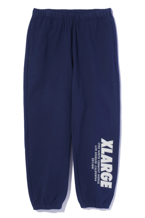 XLARGE エクストララージ 101243031016 CHENILLE LOGO SWEAT PANTS スウェットパンツ NAVY 正規通販 メンズ レディース