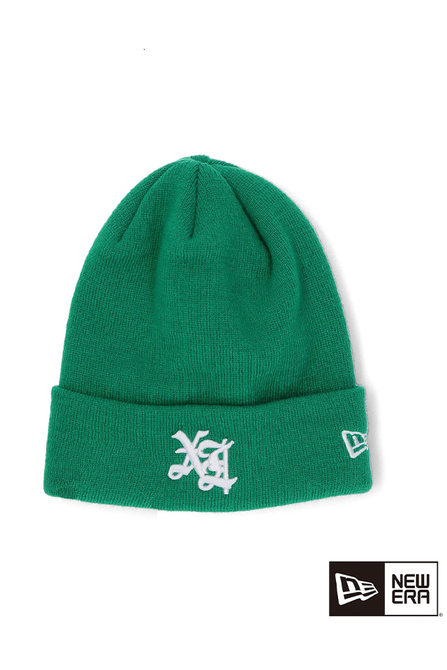 XLARGE エクストララージ 101234051004 XLARGE×NEW ERA OLD ENGLISH CUFF BEANIE コラボビーニー GREEN 正規通販 メンズ レディース 限定アイテム