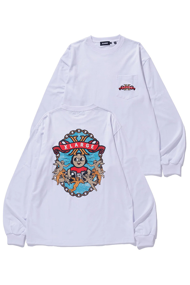 XLARGE エクストララージ 101244011004 GATHER AROUND THE SOUND L/S TEE ロングスリーブTシャツ WHITE 正規通販 メンズ レディース