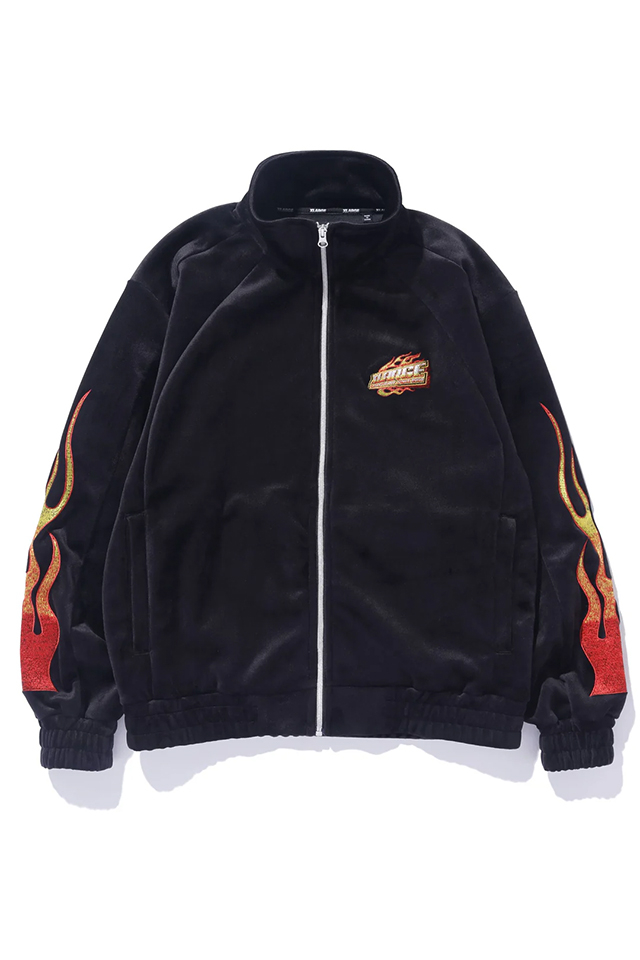 XLARGE エクストララージ 101244021006 VELOUR TRACK JACKET ベロアトラックジャケット BLACK 正規通販 メンズ レディース