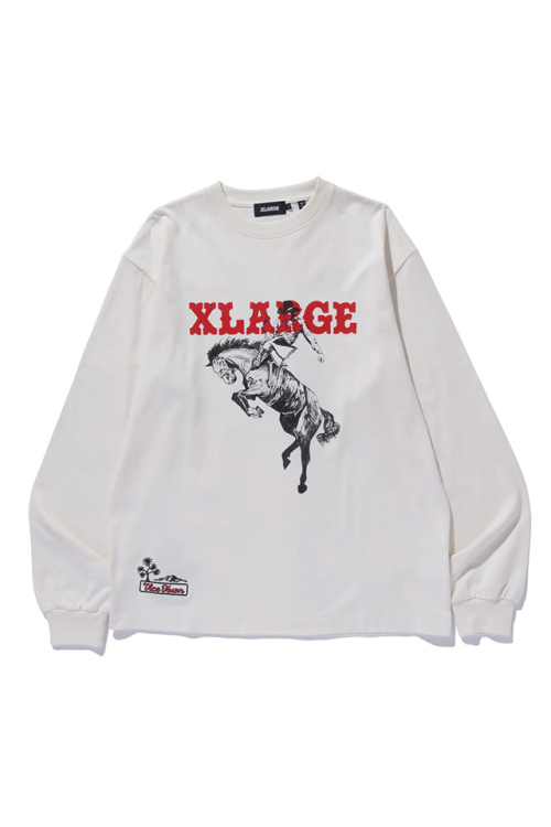 XLARGE エクストララージ 101244011001 VICE TOWN HEAVYWEIGHT L/S TEE ロングスリーブTシャツ OFF WHITE 正規通販 メンズ レディース