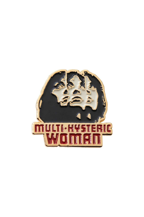 HYSTERIC GLAMOUR ヒステリックグラマー 01243QG06 MULTI HYSTERIC WOMAN ピンバッジ GOLD 正規通販 レディース メンズ