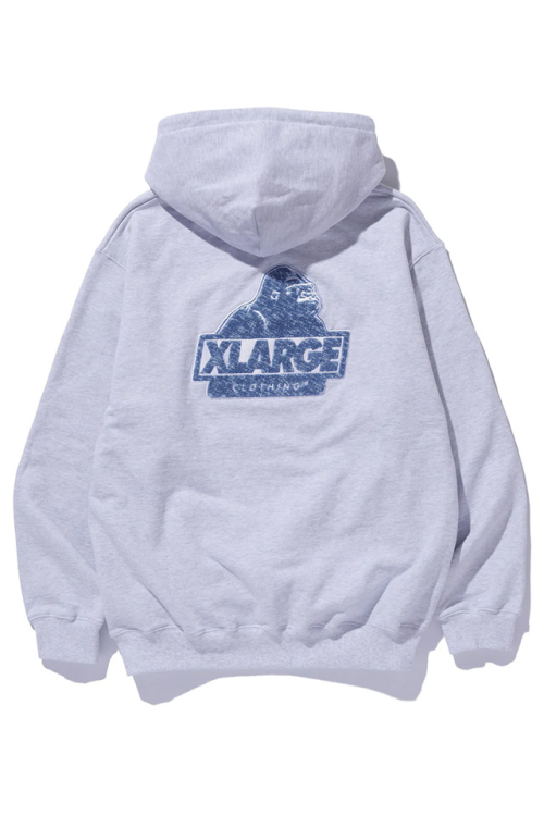 XLARGE エクストララージ 101243012008 CHENILLE SLANTED OG HOODED SWEATSHIRT パーカー ASH 正規通販 メンズ レディース