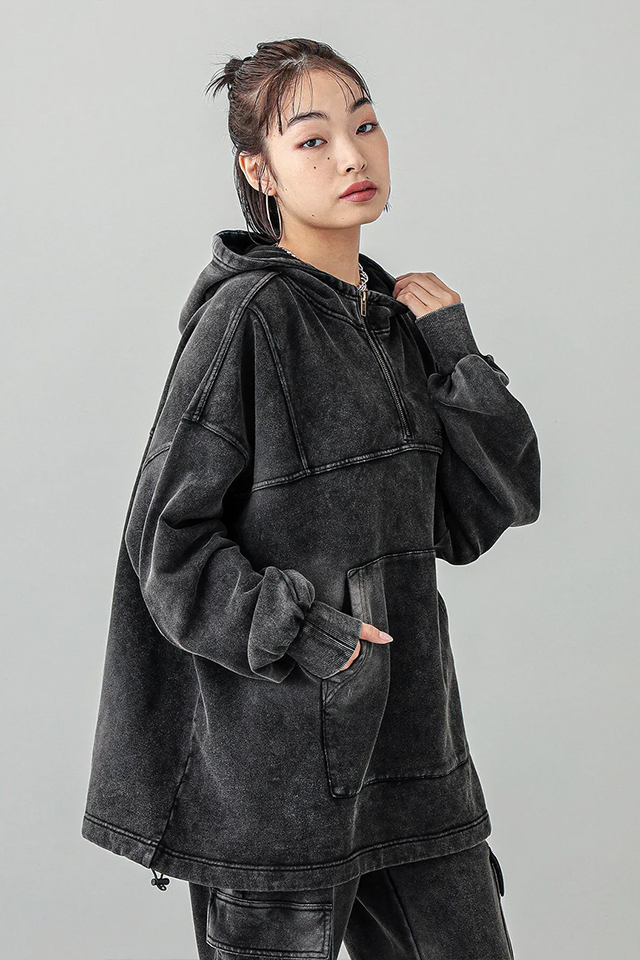 X-girl エックスガール 105241012012 SWEAT ANORAK PARKA X ...