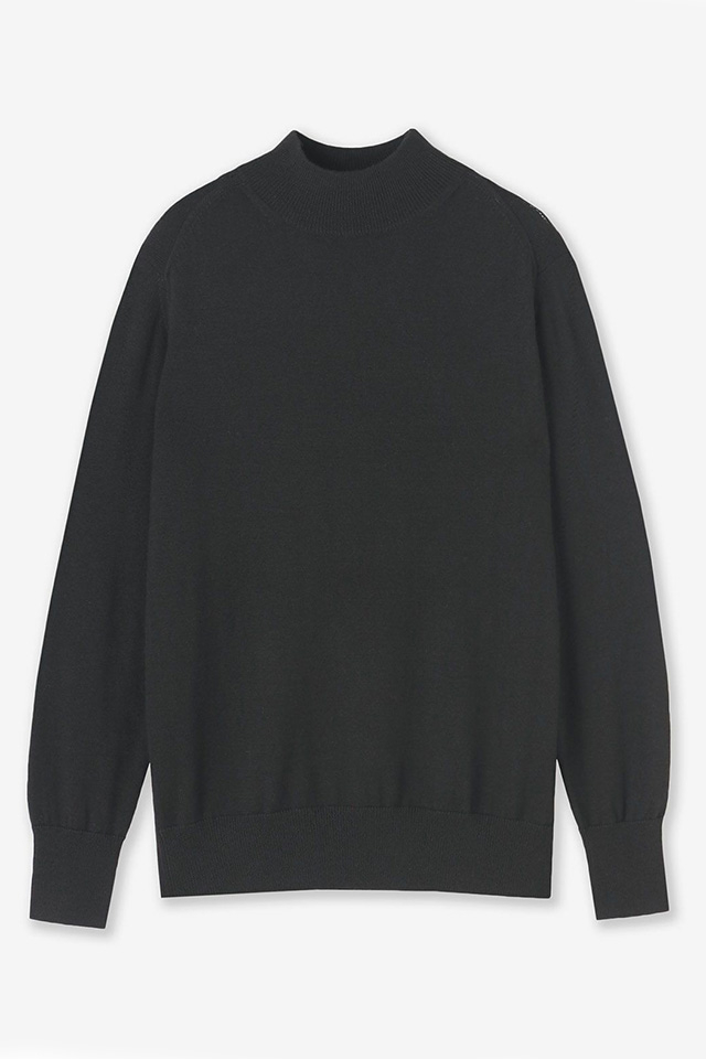 junhashimoto ジュンハシモト 1092420004 12G MOCK NECK KNIT モックネックニット BLACK 正規通販 メンズ