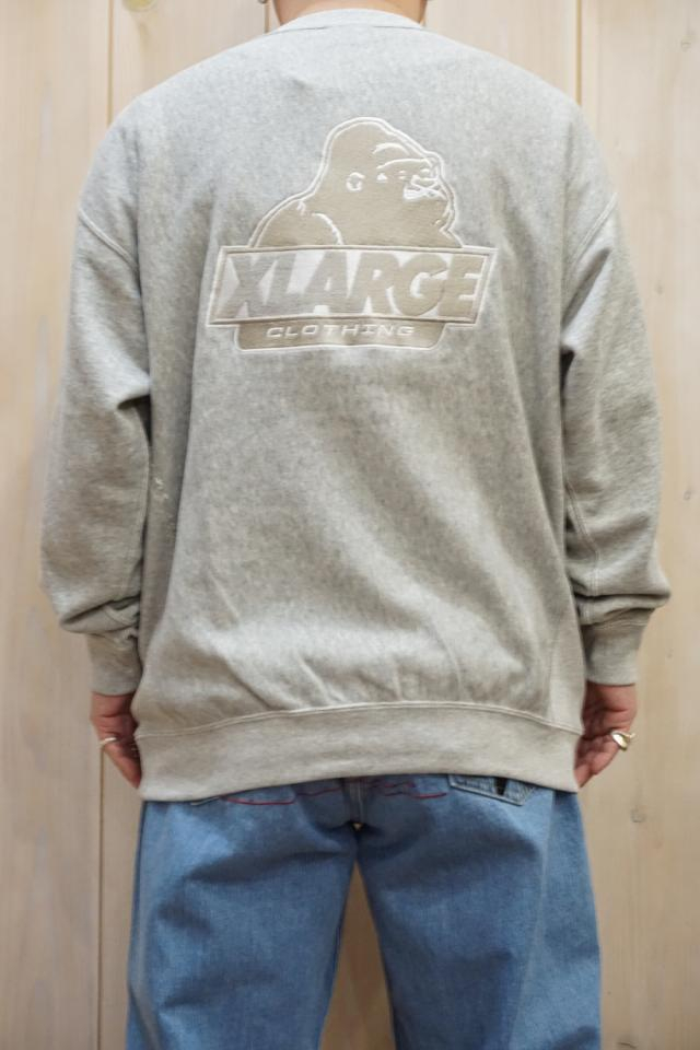 XLARGE エクストララージ 101221012027 XLARGE×Champion OLD OG CREWNECK SWEAT コラボスウェット ASH 正規通販 メンズ レディース