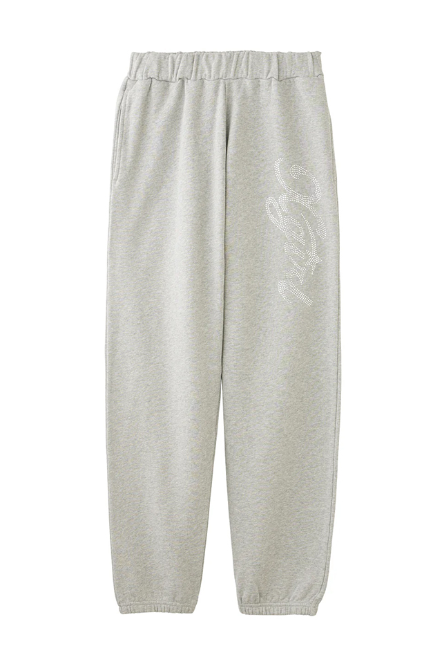 X-girl エックスガール 105244031004 RHINESTONE STAR CURSIVE LOGO SWEAT PANTS スウェットパンツ ASH 正規通販 レディース