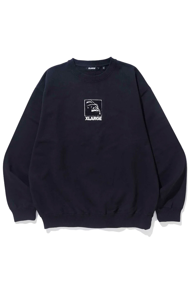 XLARGE エクストララージ 101233012010 SQUARE OG CREWNECK SWEATSHIRT XLARGE クルーネックスウェット BLACK 正規通販 メンズ レディース