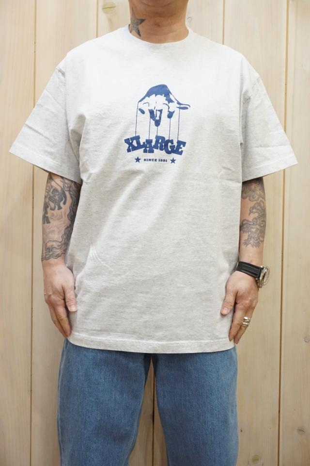 XLARGE エクストララージ 101221011040 PUPPETMASTER TEE ショートスリーブTシャツ ASH 正規通販 メンズ レディース