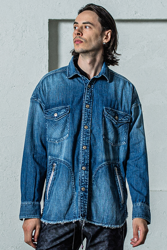 RESOUND CLOTHING リサウンドクロージング RC35-SH-002 OVER DENIM shirts オーバーデニムシャツ DIND 正規通販 メンズ 2025年3月31日入荷予定