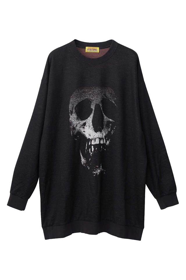 HYSTERIC GLAMOUR ヒステリックグラマー 01243CO02 SKULL BERRYジャカード ワンピース BLACK 正規通販 レディース メンズ