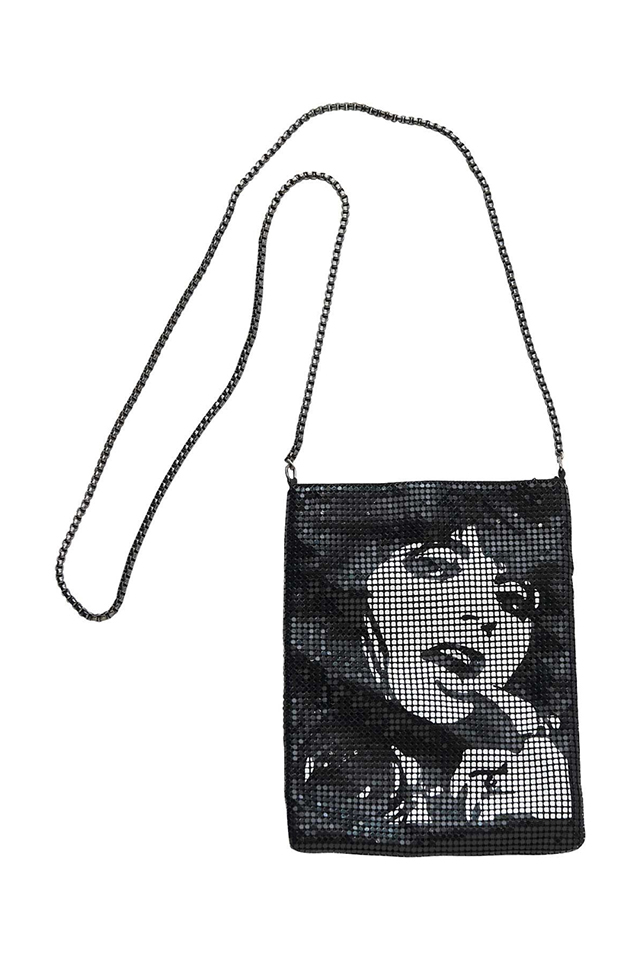 HYSTERIC GLAMOUR ヒステリックグラマー 01243QB03 TEMPTATION GIRL メタルメッシュサコッシュ BLACK 正規通販 レディース