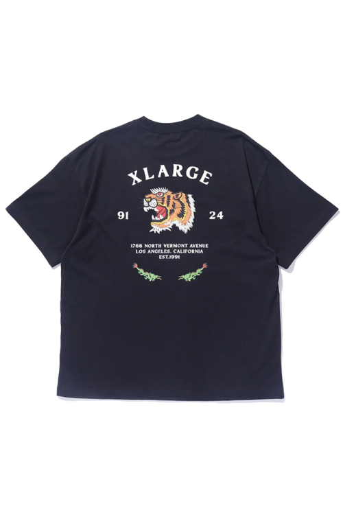 XLARGE エクストララージ 101242011078 TIGER S/S TEE Tシャツ BLACK 正規通販 メンズ レディース