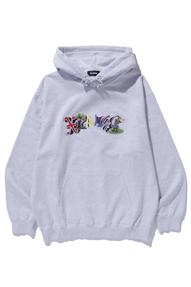 XLARGE エクストララージ 101244012004 PERSONALS HOODED SWEATSHIRT パーカー ASH 正規通販 メンズ レディース