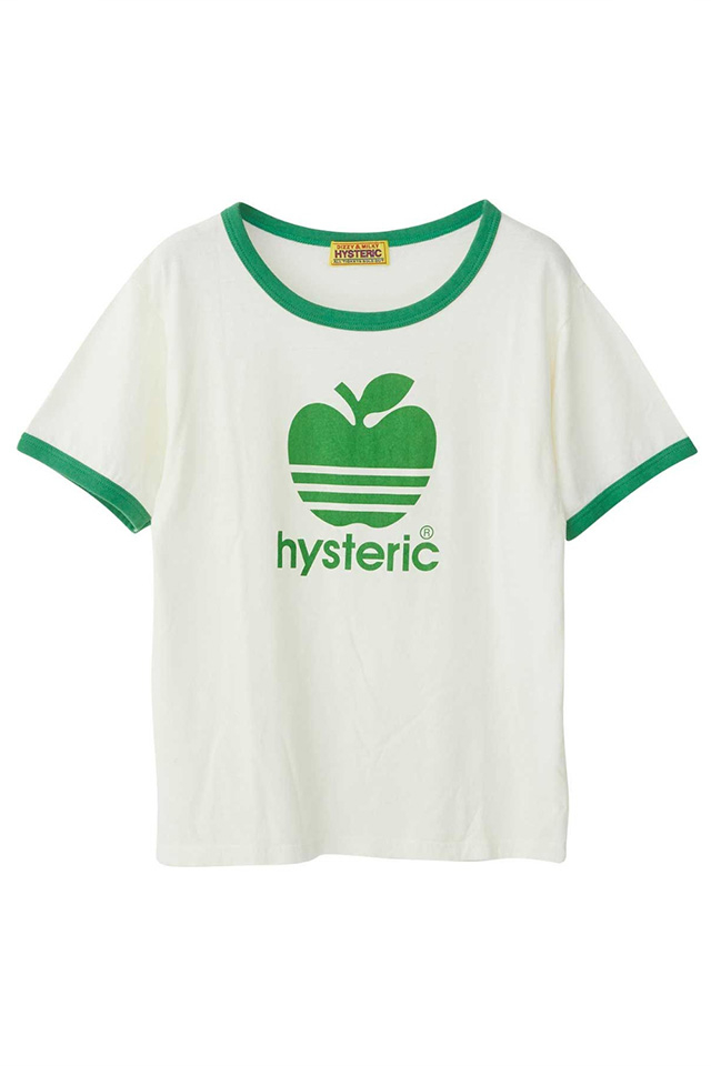 HYSTERIC GLAMOUR ヒステリックグラマー 01241CT19 BIG APPLE Tシャツ WHITE 正規通販 レディース