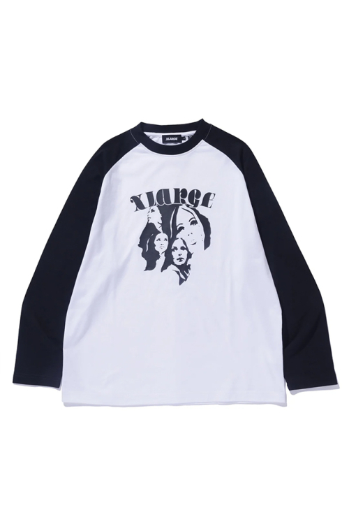 XLARGE エクストララージ 101243011030 CLASSIC RAGLAN L/S TEE ラグランロングスリーブTシャツ WHITE 正規通販 メンズ レディース