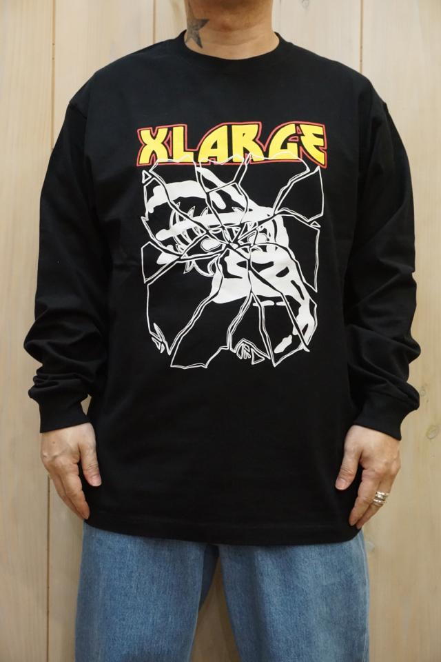 XLARGE エクストララージ 101221011012 ROCK AND ROLL L/S TEE XLARGE ロングスリーブTシャツ BLACK 正規通販 メンズ レディース