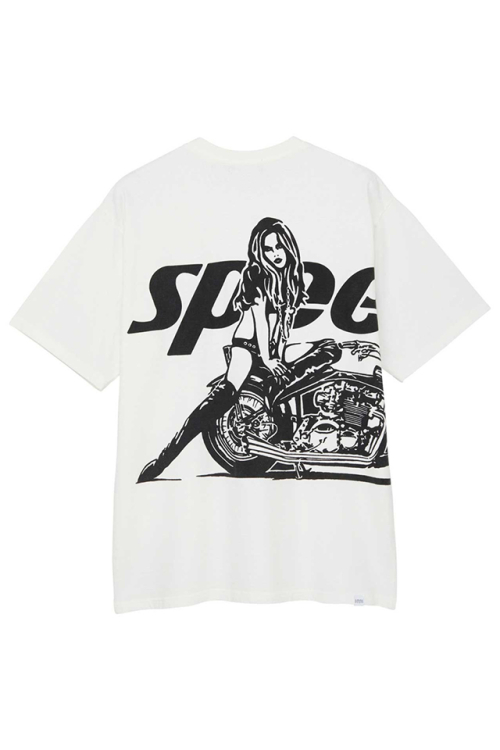 HYSTERIC GLAMOUR ヒステリックグラマー 02241CT41 SPEEDSTER Tシャツ WHITE 正規通販 メンズ