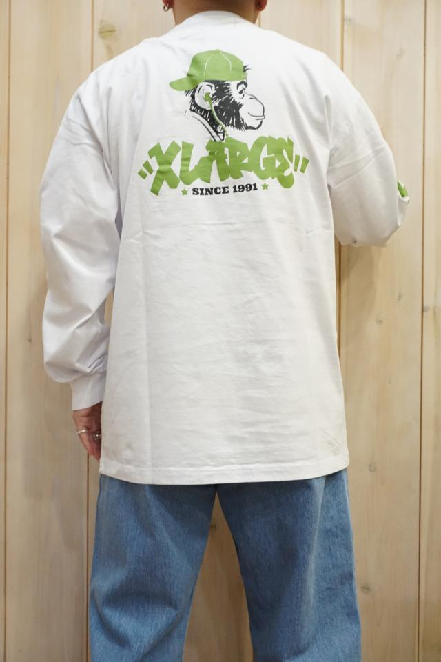 XLARGE エクストララージ 101221011005 TAGGING LOGO L/S TEE XLARGE ロングスリーブTシャツ WHITE 正規通販 メンズ レディース