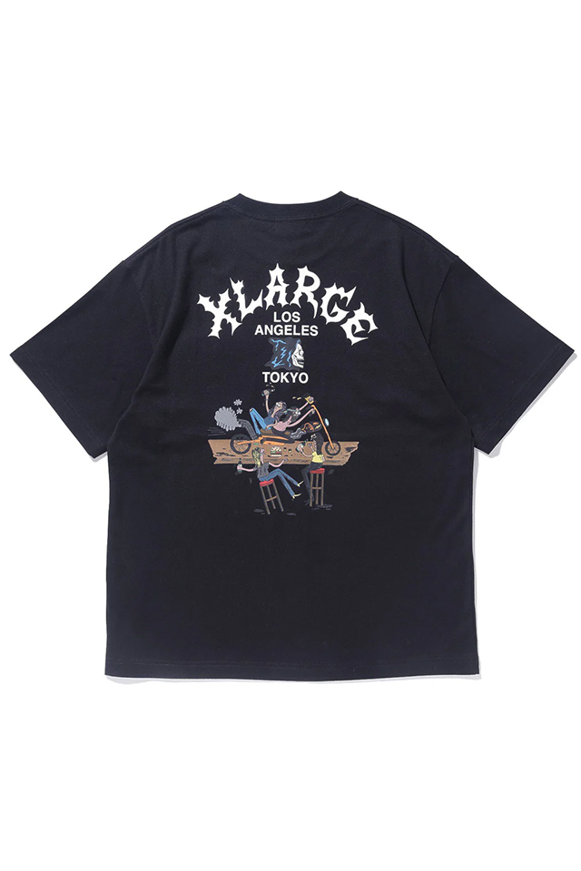 XLARGE エクストララージ 101242011009 HANG OUT S/S POCKET TEE ポケットTシャツ BLACK 正規通販 メンズ レディース