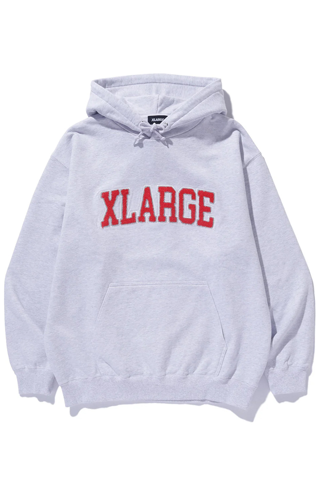 XLARGE エクストララージ 101243012011 ARCH LOGO HOODED SWEATSHIRT パーカー ASH 正規通販 メンズ レディース